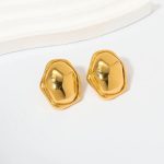 Irregular Geometric Gold Earrings