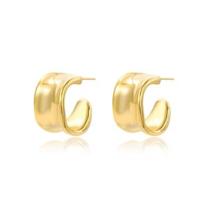 Modern Classic Gold Hoop Earrings