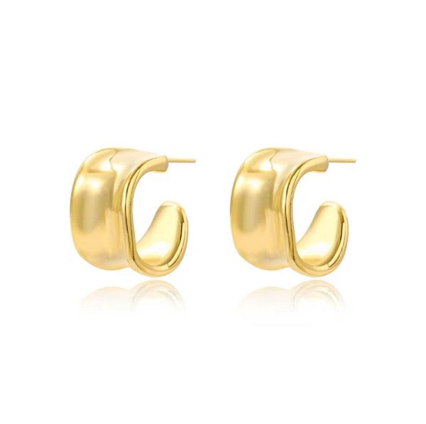 Modern Classic Gold Hoop Earrings