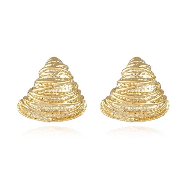 Luxurious Spiral Gold Earrings