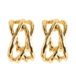 Luxurious Abstract Gold Earrings