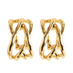 Luxurious Abstract Gold Earrings