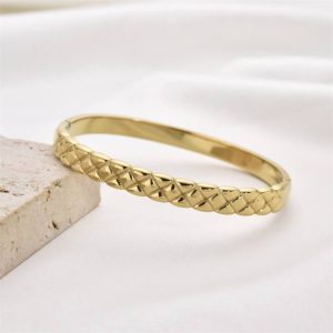 Fluffy Signature Stainless Steel Gold Bracelet
