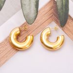 Fluffy Stainless Steel Statement Hoops