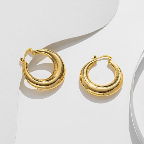 Fluffy Stainless Steel Statement Hoops - Image 2
