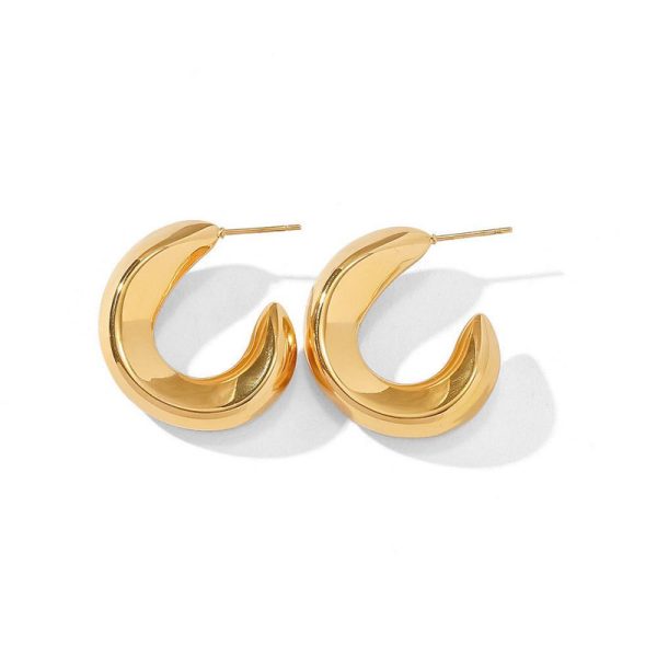 Fluffy Stainless Steel Statement Hoops