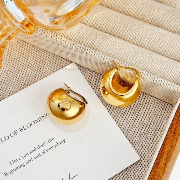 Fluffy Stainless Steel Statement Hoops