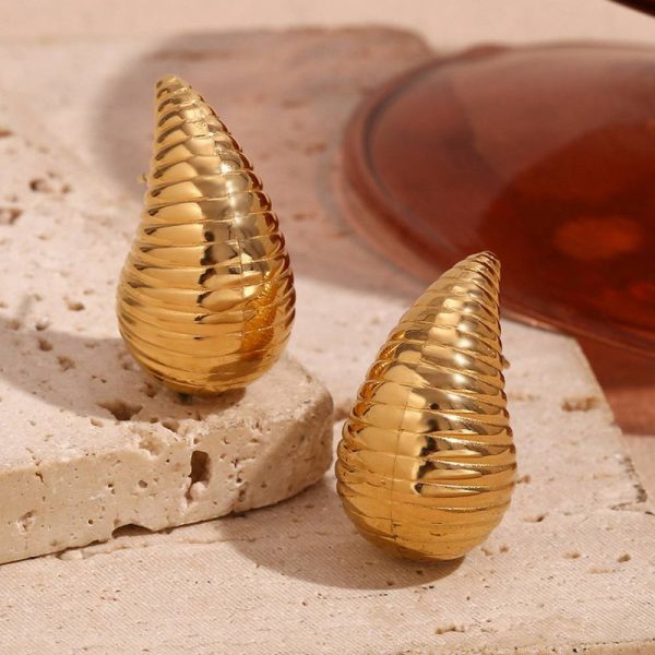 Fluffy Stainless Steel Statement Hoops