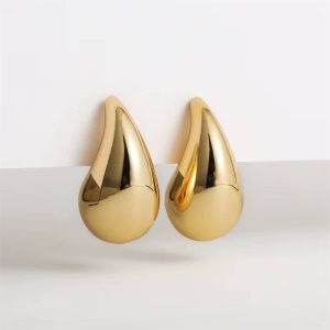 Fluffy Stainless Steel Statement Hoops