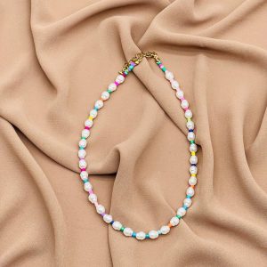 Fluffy necklaces multicolor fashion