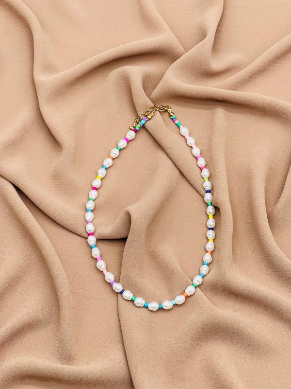 Fluffy necklaces multicolor fashion