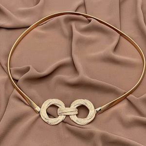 Metal belt in the shape of the end sign
