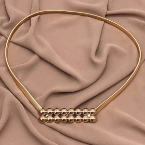 Gold ball-shaped metal belt