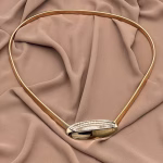 Irregular gold metal belt