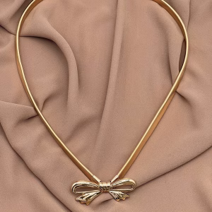 Gold metal tie belt
