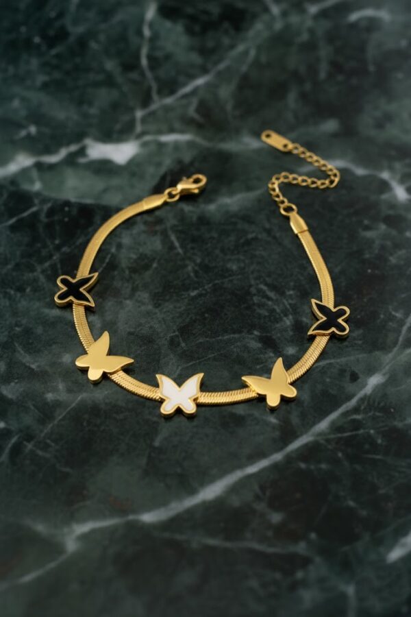 Women’s Bracelet Stacked Butterfly Design - Classic - Image 2