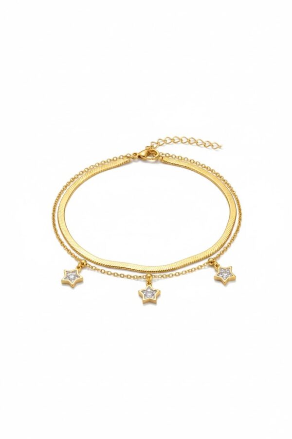 Women’s Bracelet Layered Star Charm Crystal Elegant Touch - Image 3