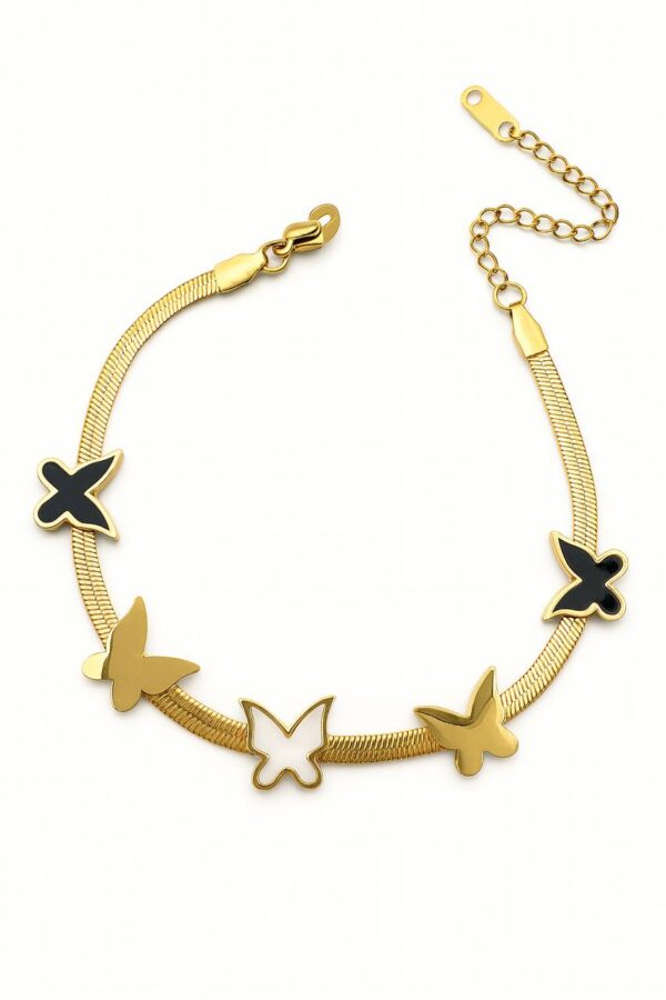 Women’s Bracelet Stacked Butterfly Design - Classic - Image 3